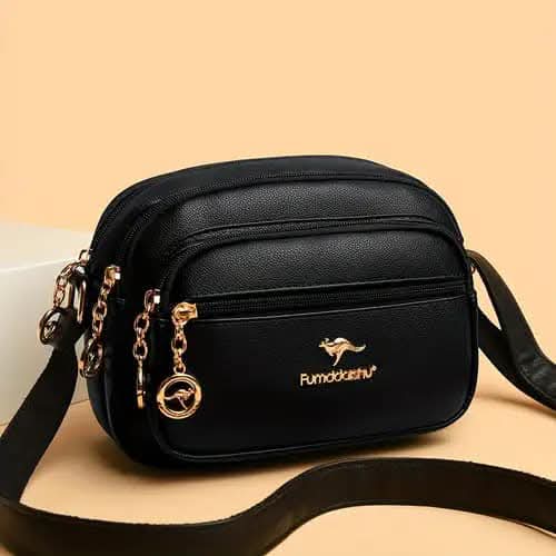 Multi-Layer Zipper New Niche Design Shoulder Bag Fashionable Crossbody Bag