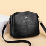 3 Layers Luxury Messenger Crossbody Bags Black