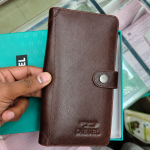 Diesel — প্রিমিয়াম লং বাইফোল্ড লেদার ওয়ালেট - ব্রাউন