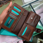 Diesel — প্রিমিয়াম লং বাইফোল্ড লেদার ওয়ালেট - ব্রাউন - Image 5